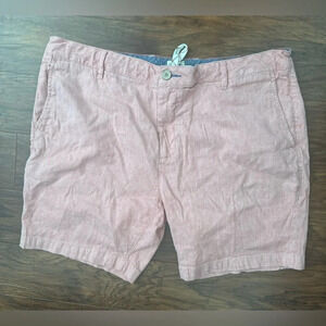 Faherty Men’s Tradewinds Linen Blend Shorts Coral Size 40